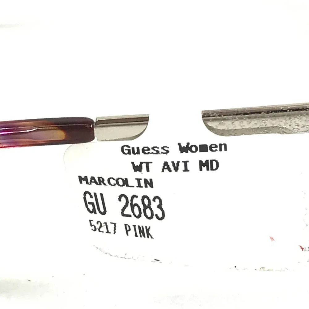 Guess Eyeglasses Frames GU2683 074 Brown Pink Tortoise Silver Sparkly 52-17-140